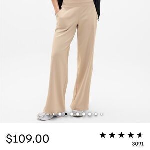 $35/each: ATHLETA VENICE PANTS 
Color choice:abalone, black, brown, size:MP